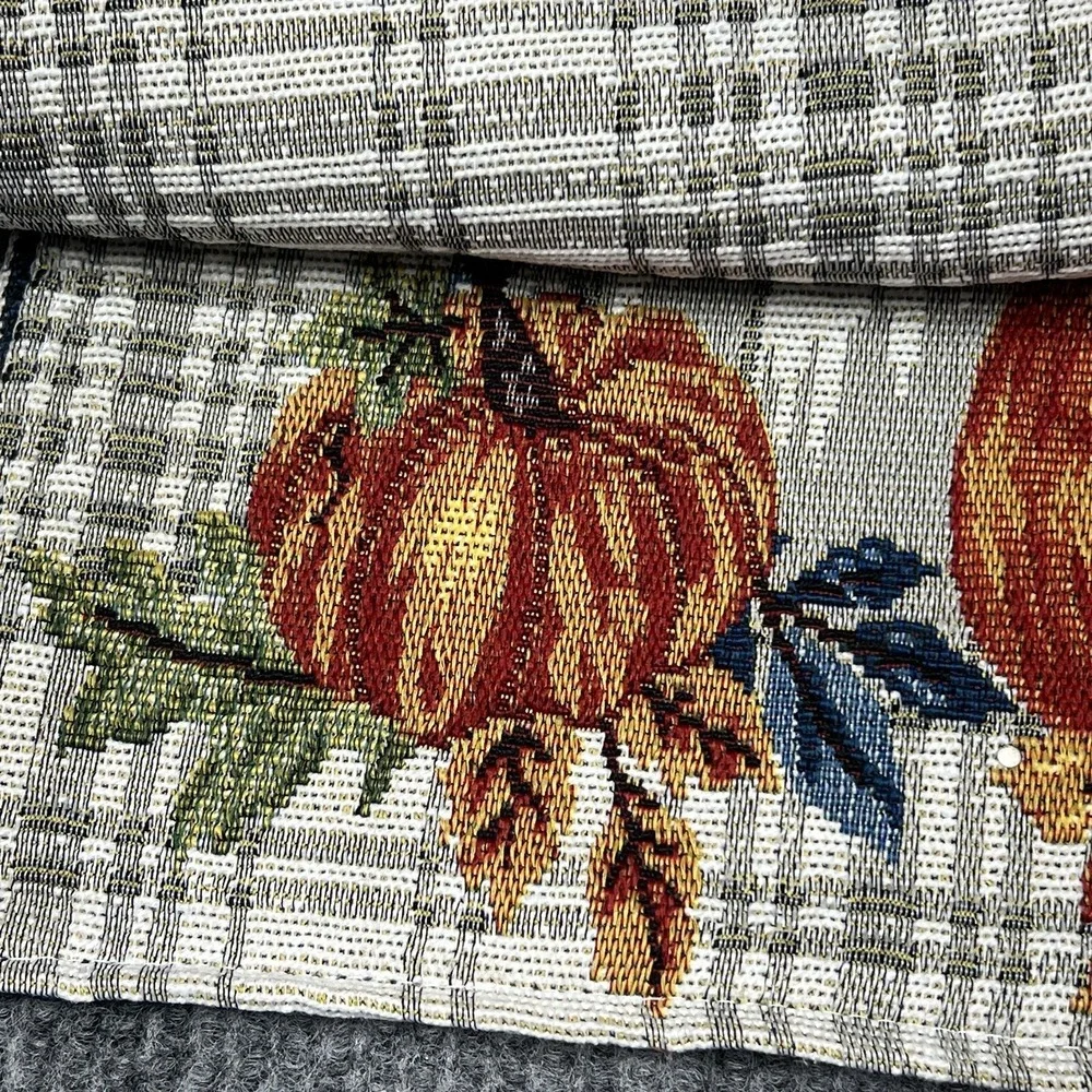 Harvest Tapestry Table‎ Runner 68x13 Pumpkins Fall Thanksgiving Decorative India